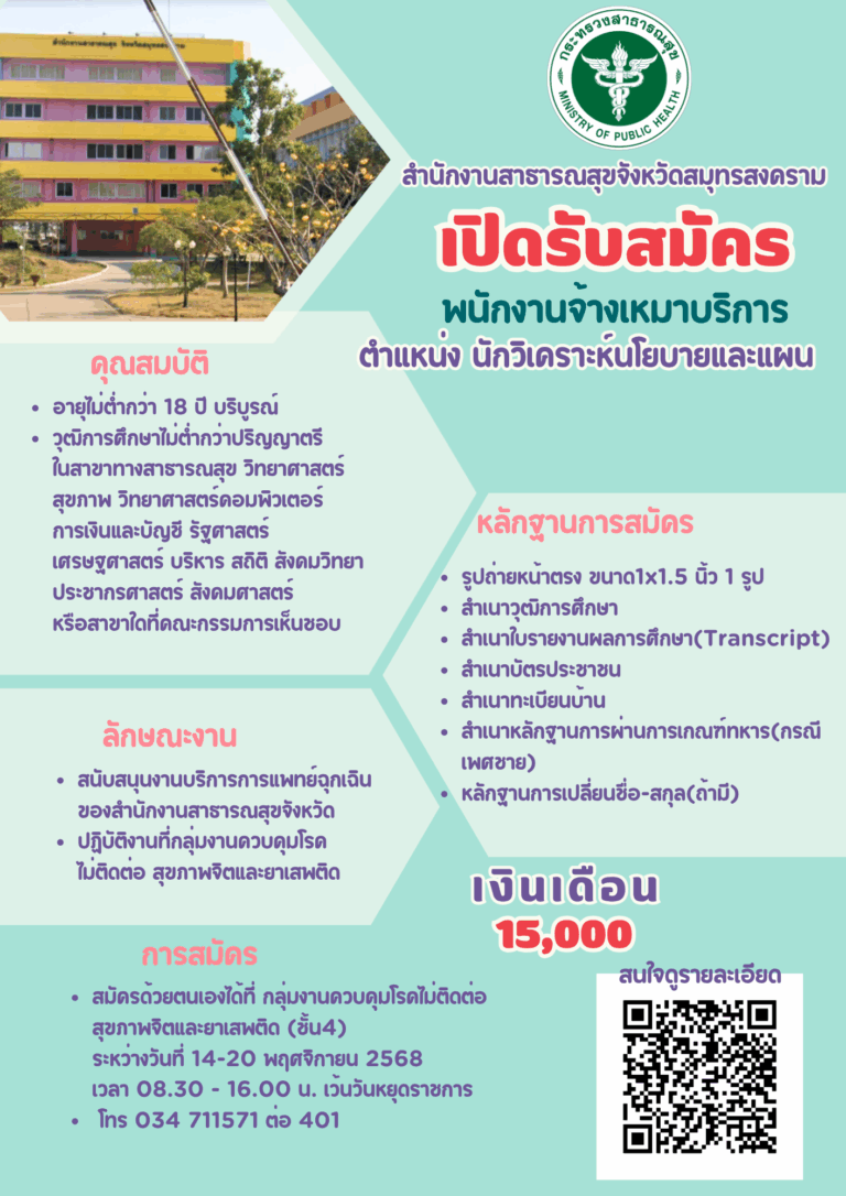 เปิดรับสมัคร…พนักงานจ้างเหมาบริการ